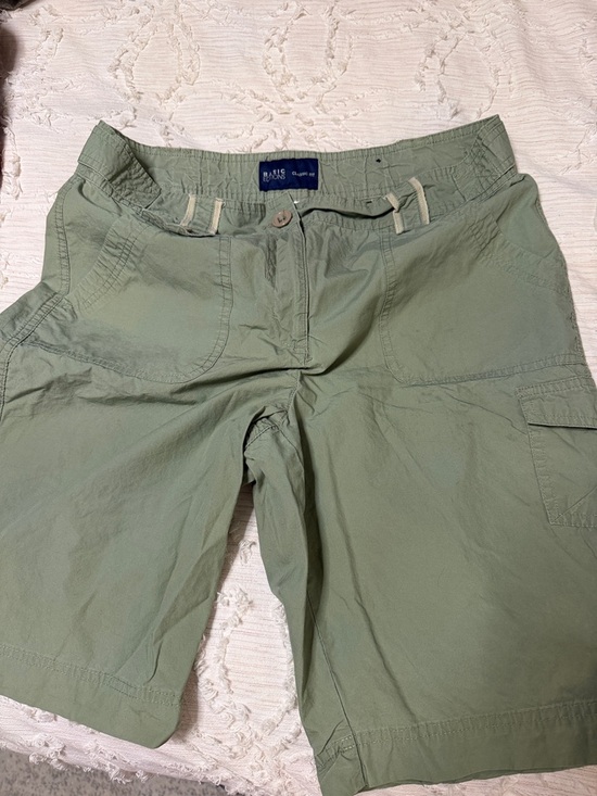 Basic Editions Pants - Light Olive Cargo Shorts